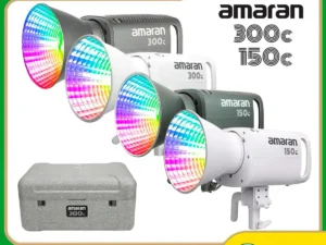 Comparativo visual entre modelos Amaran 150c e 300c