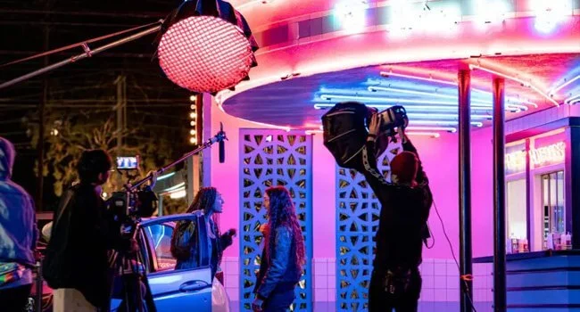 Luz Amaran em uso real em estúdio de gravação