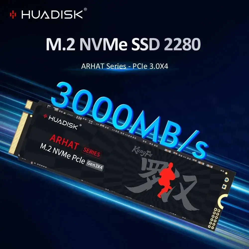 SSD HUADISK com velocidade de leitura de até 3000MB/s em benchmark
