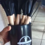 Kit Utensílios de Cozinha em Silicone com Cabo de Madeira 12 Peças | Resistente ao Calor, Antirriscos, Livre de BPA – Ideal para Cozinhar com Estilo e Segurança! photo review