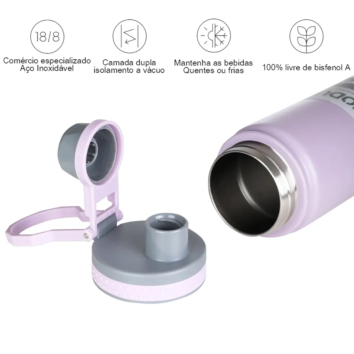 Interior em aço inoxidável 304 de alta durabilidade