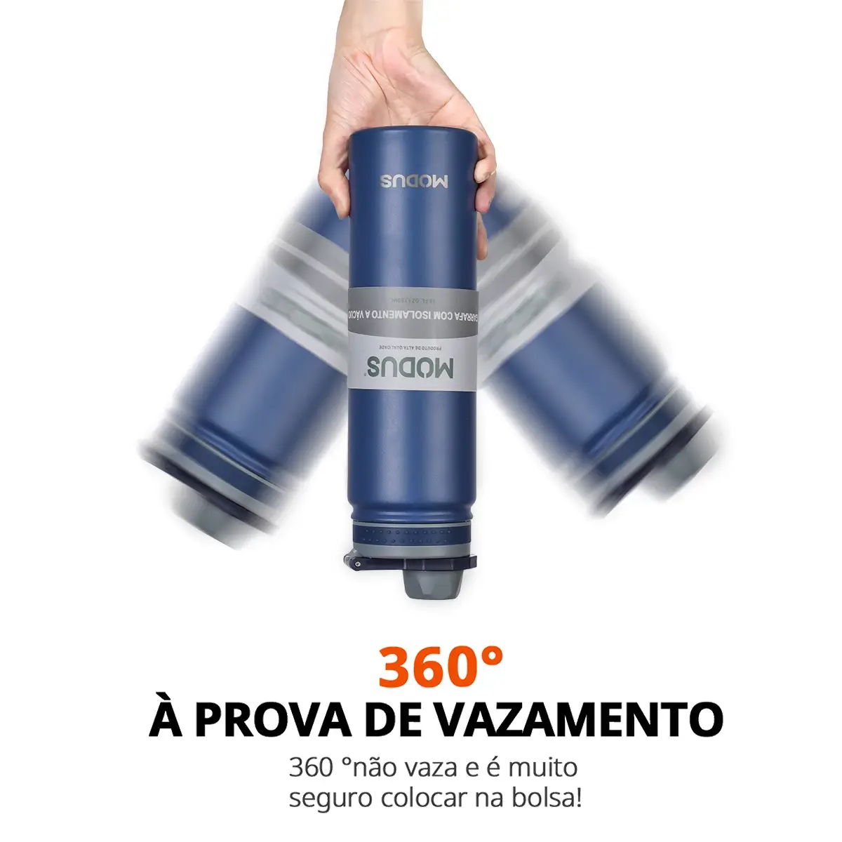 Garrafa térmica esportiva 750ml em uso em trilha de aventura