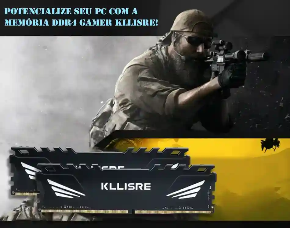 Memória RAM DDR4 Kllisre com frequências de 2400MHz, 2666MHz e 3200MHz