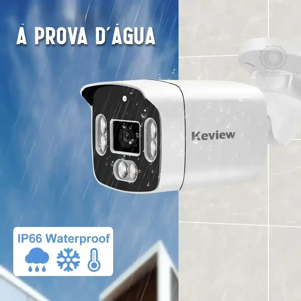 Câmera Bullet IP 8MP 4K Keview resistente à água e poeira IP66