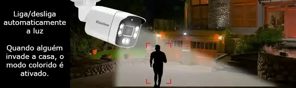 Câmera IP 8MP Keview com visão noturna colorida inteligente